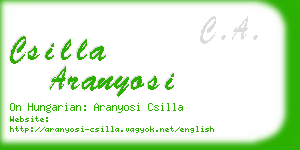 csilla aranyosi business card